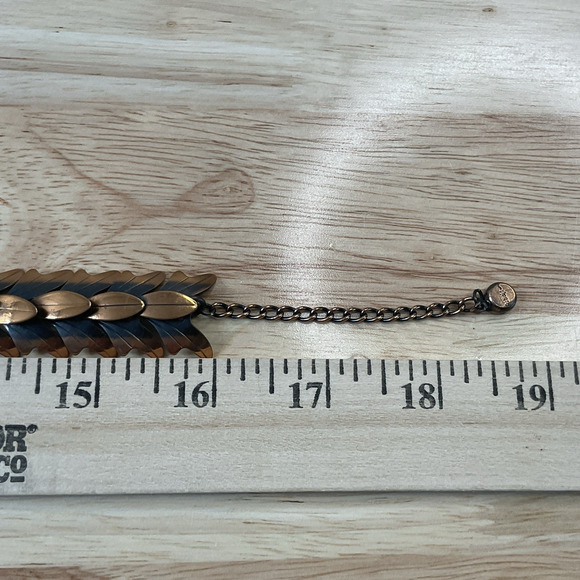 Vintage Rebajes MCM Articulated Copper Necklace Choker 3D 18" - Picture 9 of 11